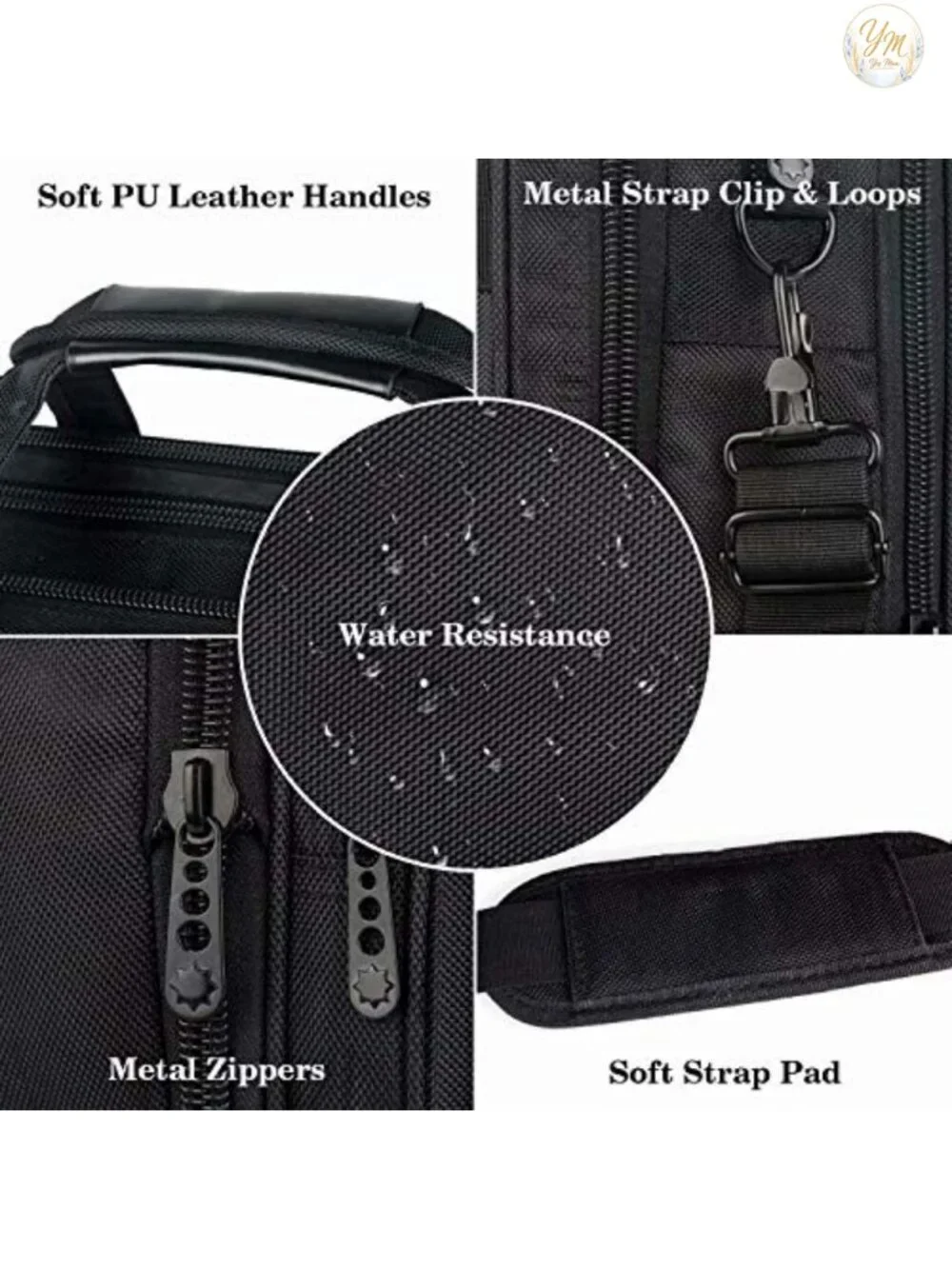 Expandable 17 Inch Laptop Briefcase - Men's Business Travel Bag